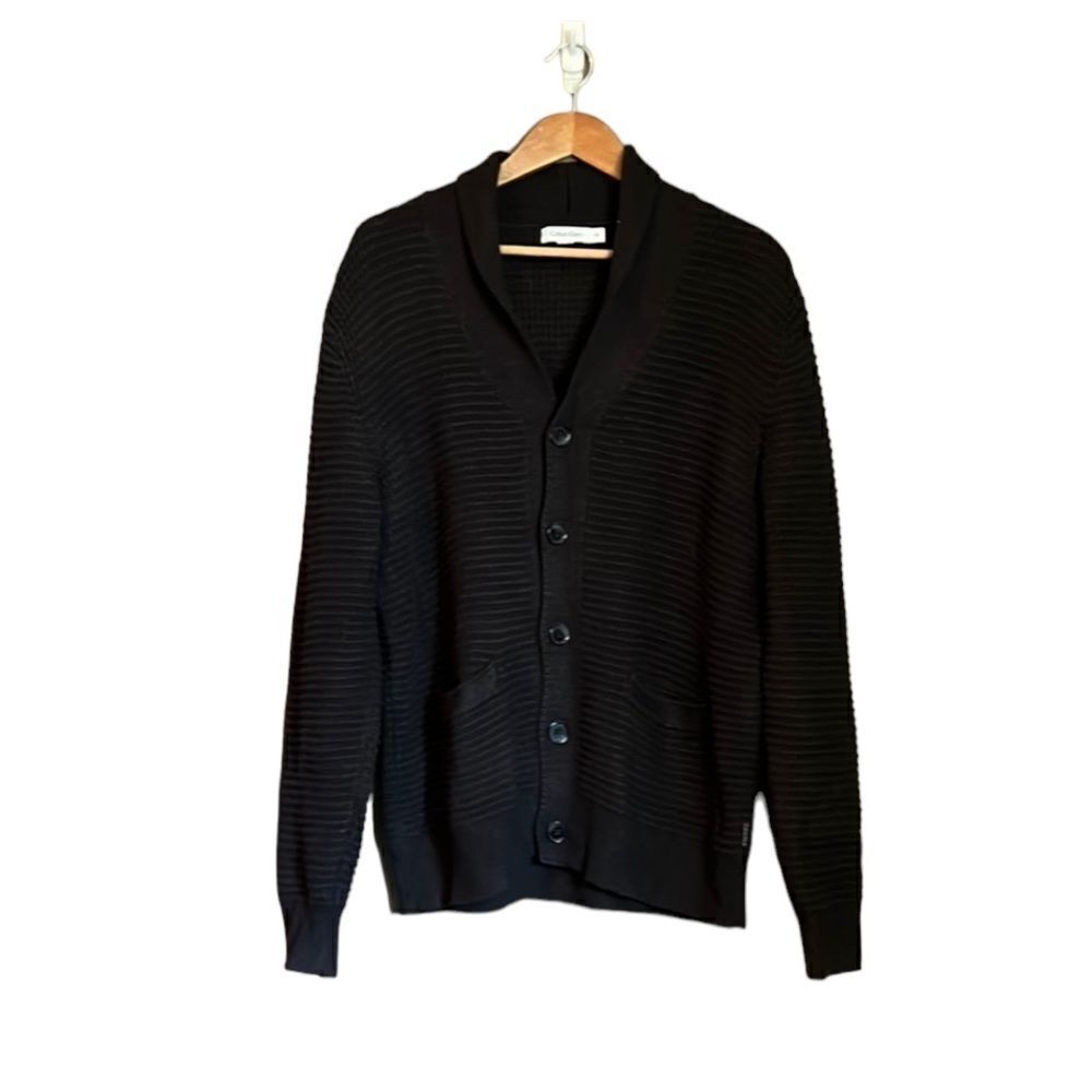 Calvin Klein dark brown cocoon cardigan‎